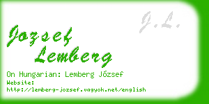 jozsef lemberg business card